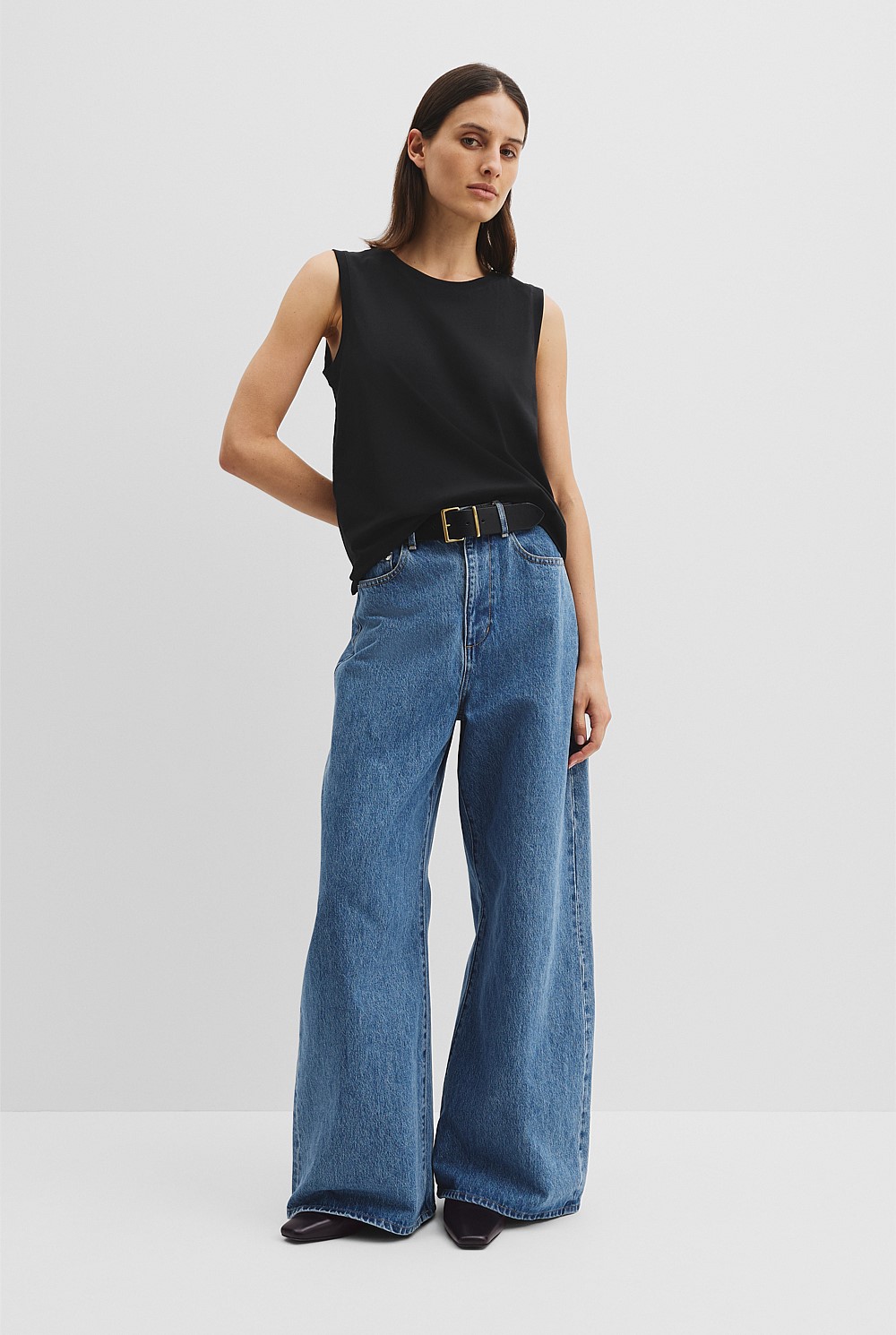 Australian Cotton Relaxed Crew Tank