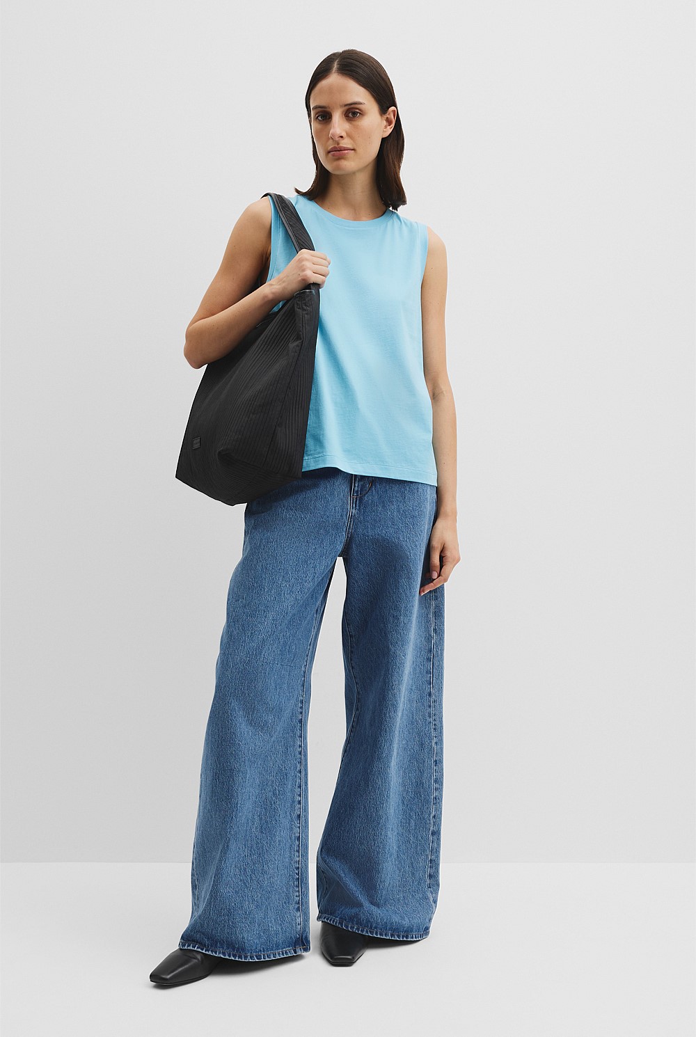Australian Cotton Relaxed Crew Tank