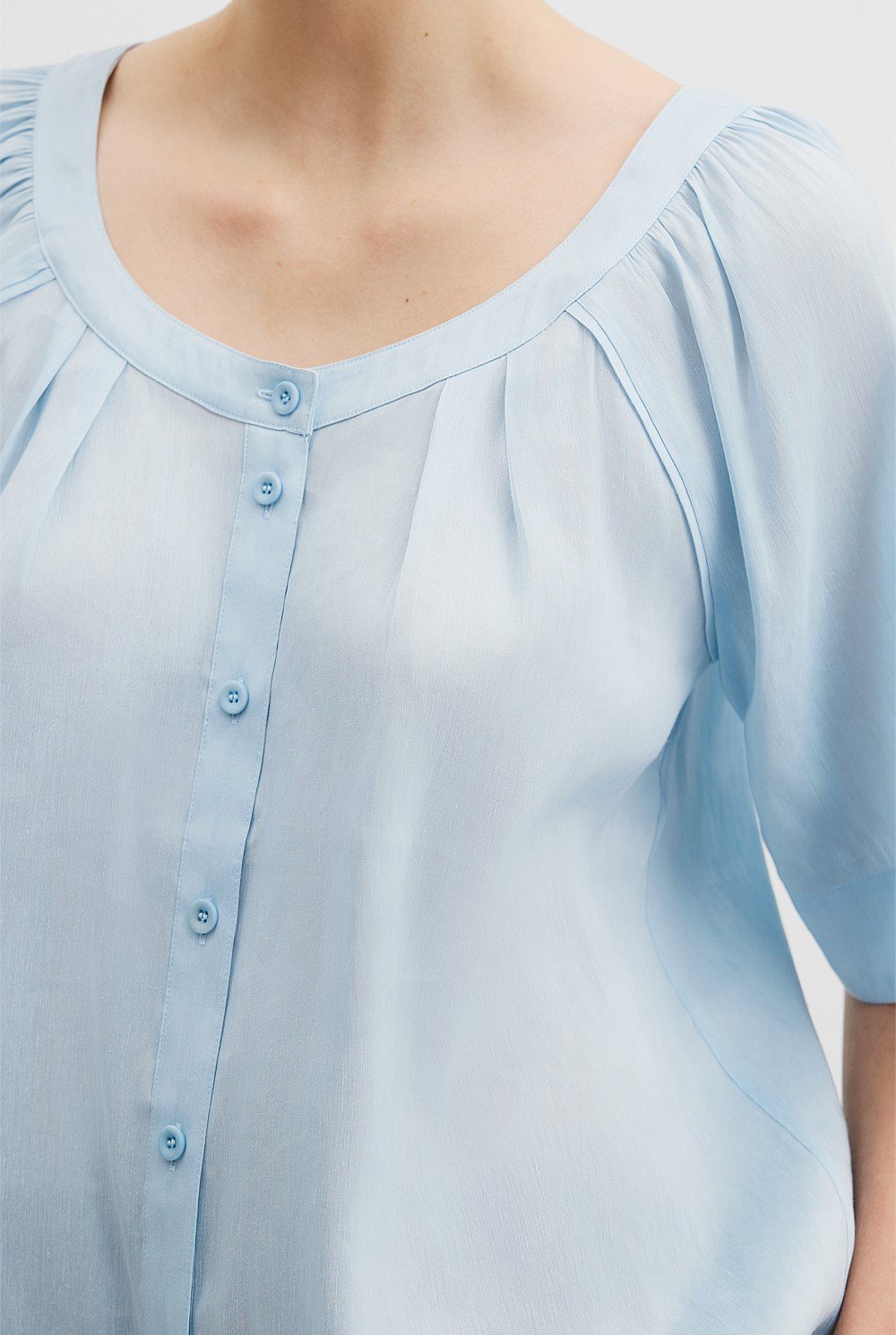 Round Neck Soft Blouse