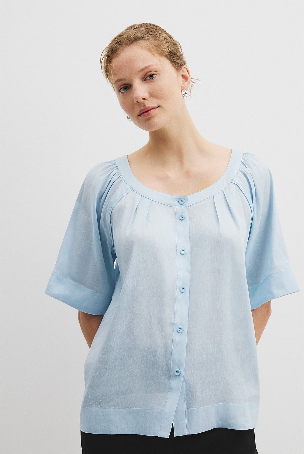 Round Neck Soft Blouse