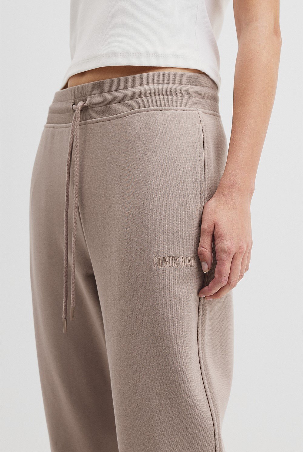 Australian Cotton Rib Cuff Track Pant