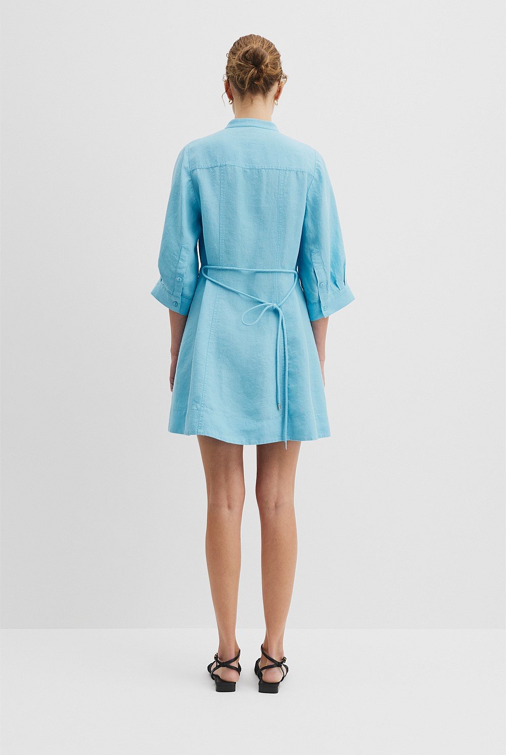 Organically Grown Linen Shirt Mini Dress