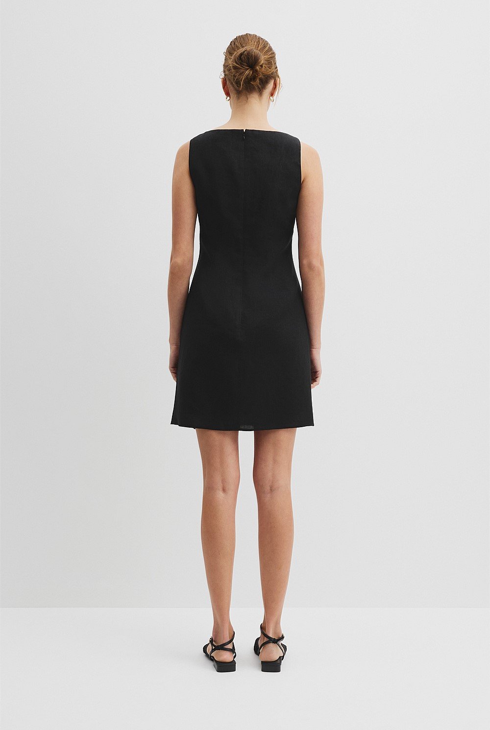 Organically Grown Linen Ruched Mini Dress