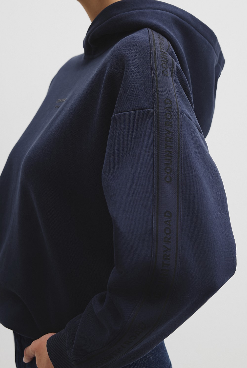 Australian Good Earth Cotton Drawcord Hooded Sweat