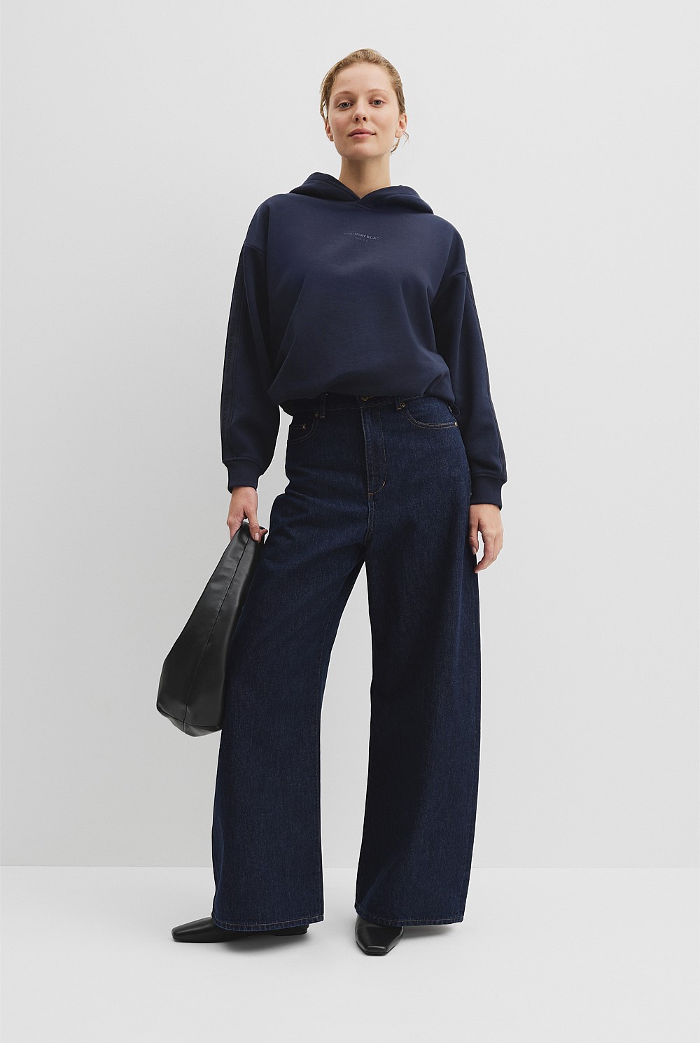 Australian Good Earth Cotton Drawcord Hooded Sweat