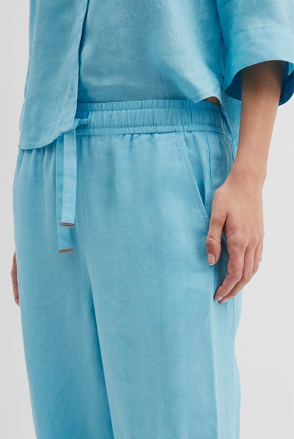 Tie Detail Linen Pant