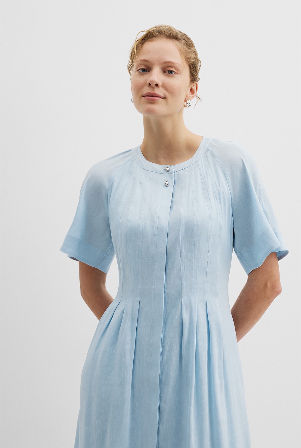 Tuck Detail Shirt Dress