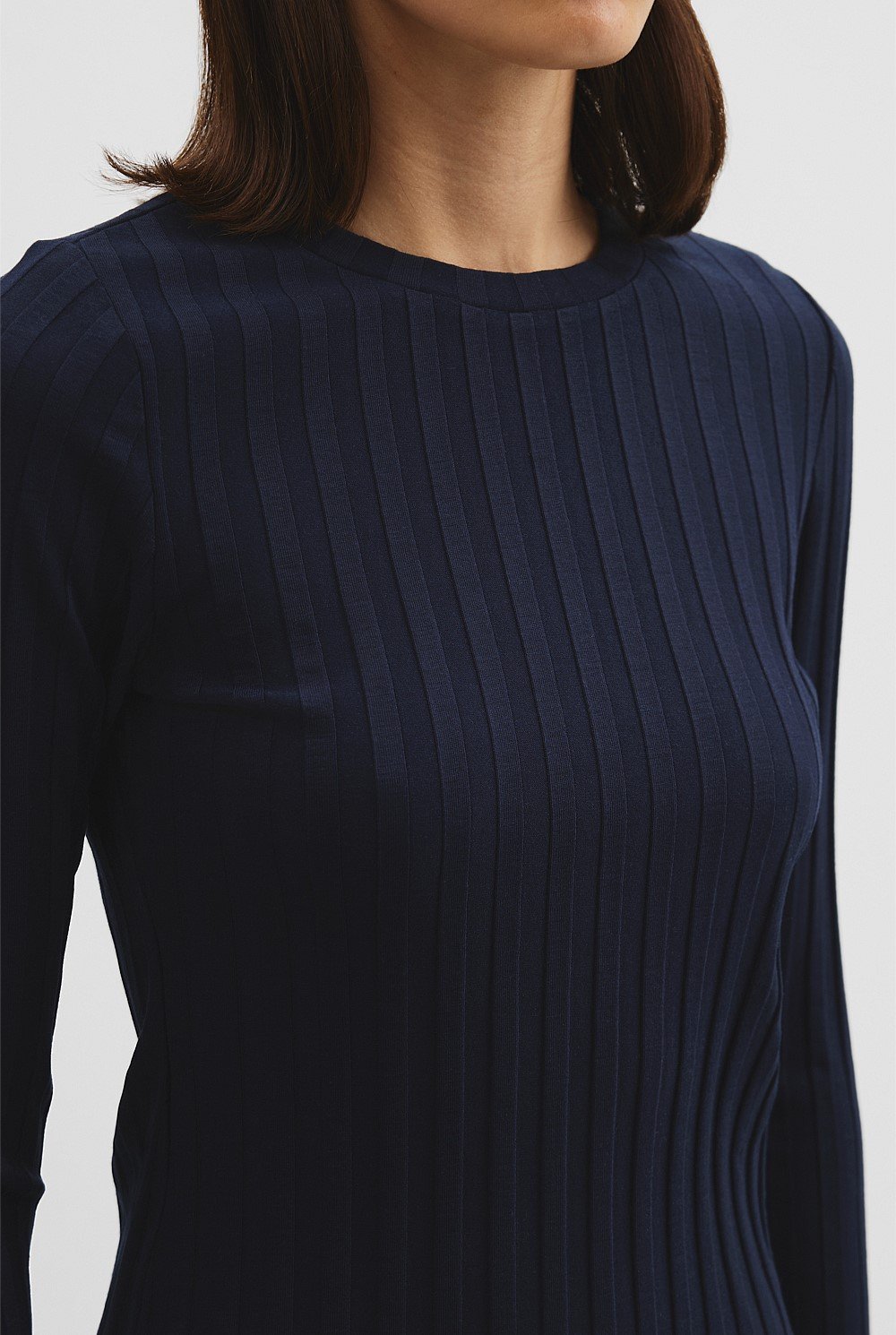 Wide Rib Long Sleeve T-Shirt