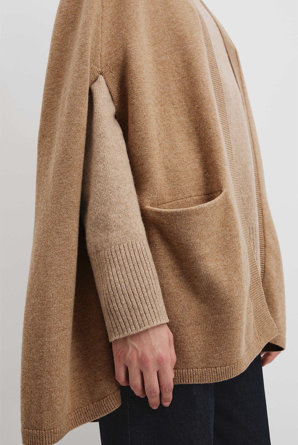 Organically Grown Cotton Blend Pocket Cape