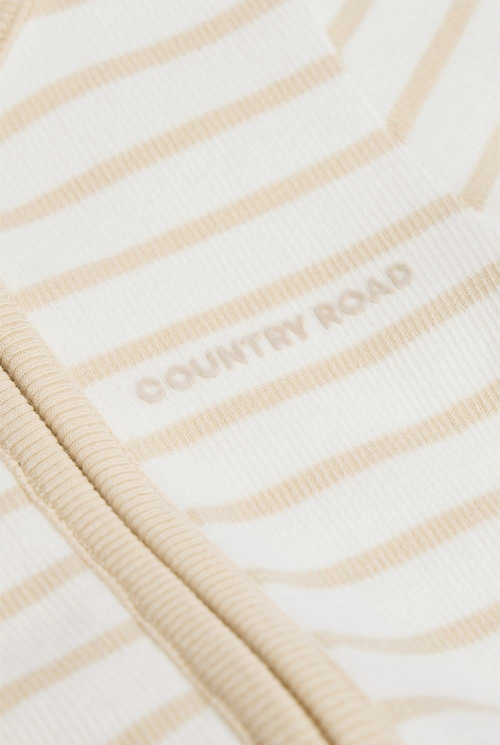 Organically Grown Cotton Stripe Rib Jumpsuit
