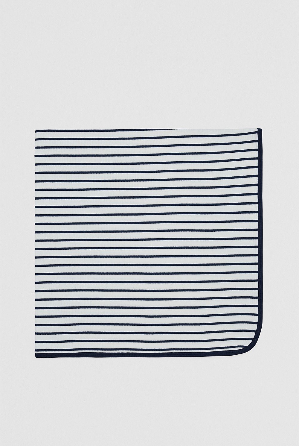 Organically Grown Cotton Stripe Rib Blanket