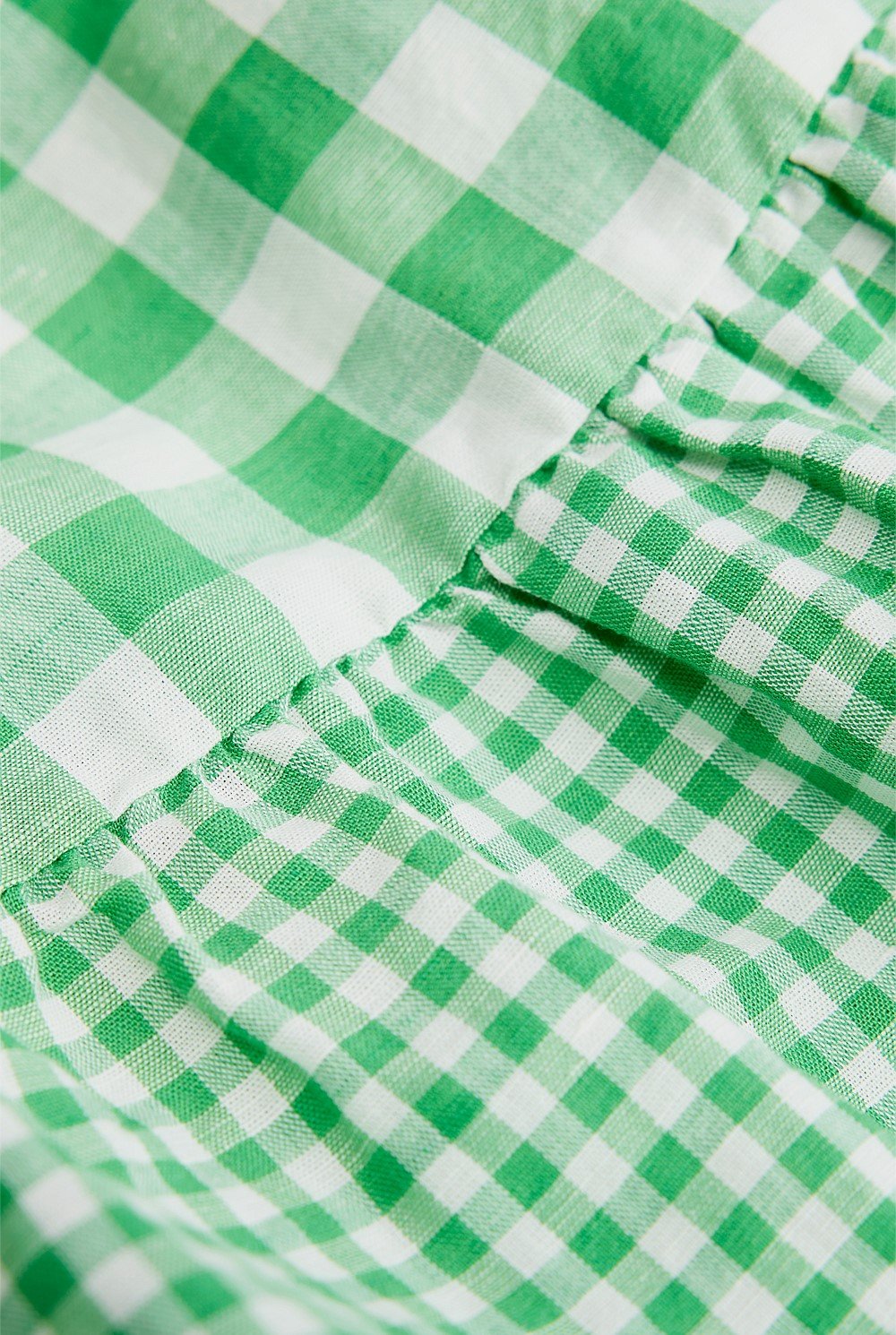 Gingham Long Sleeve Mini Dress