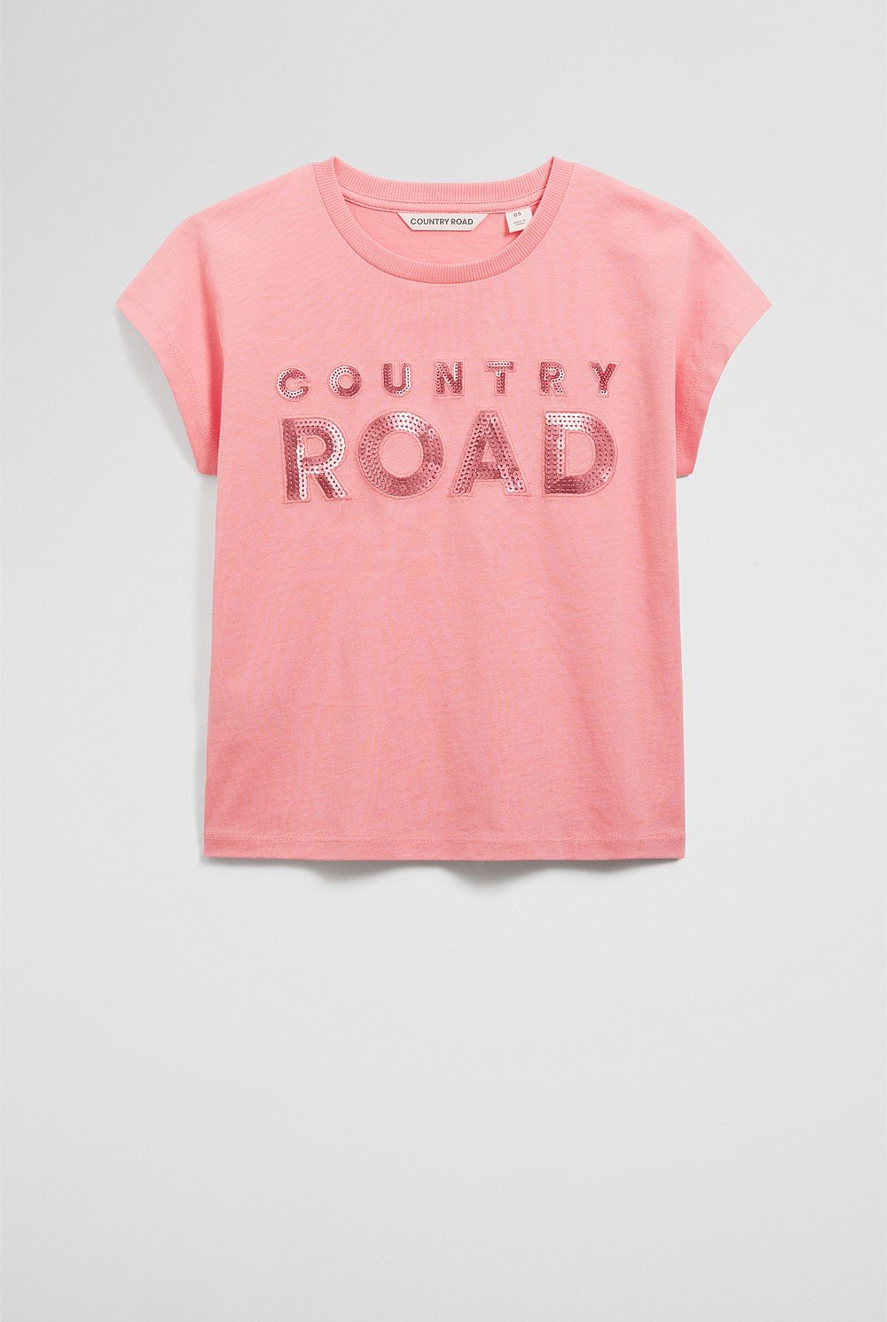 Organically Grown Cotton Sequin Logo T-Shirt