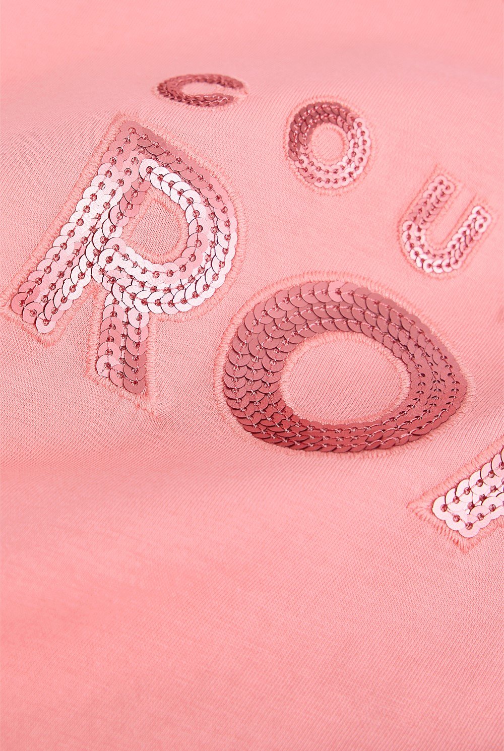 Organically Grown Cotton Sequin Logo T-Shirt