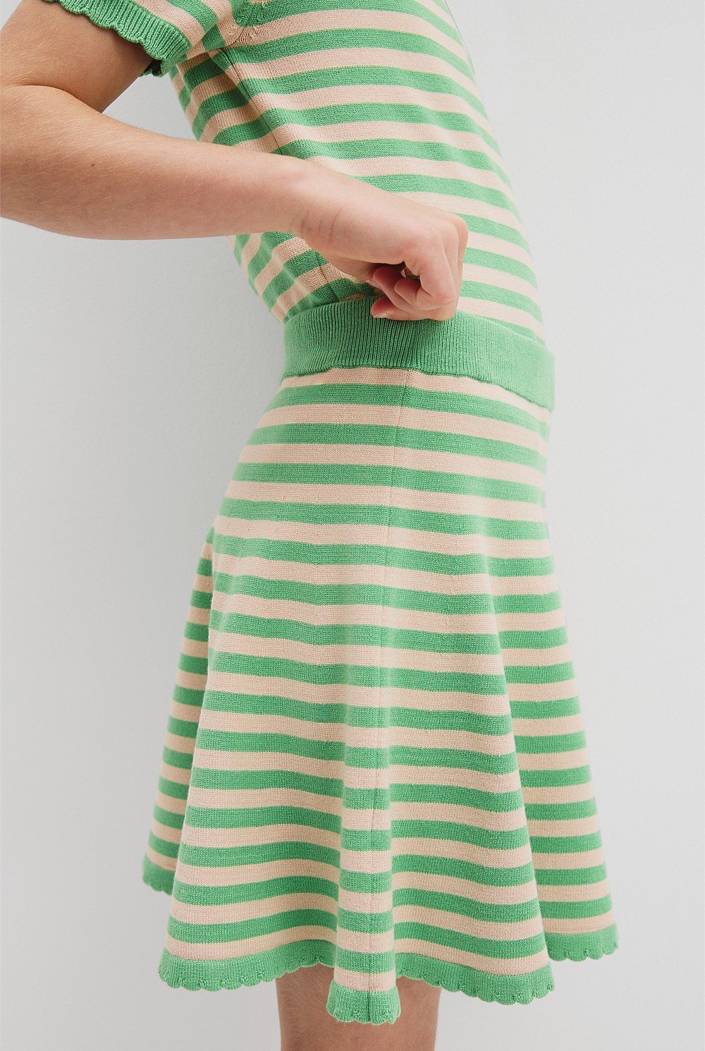 Stripe Knit Skirt