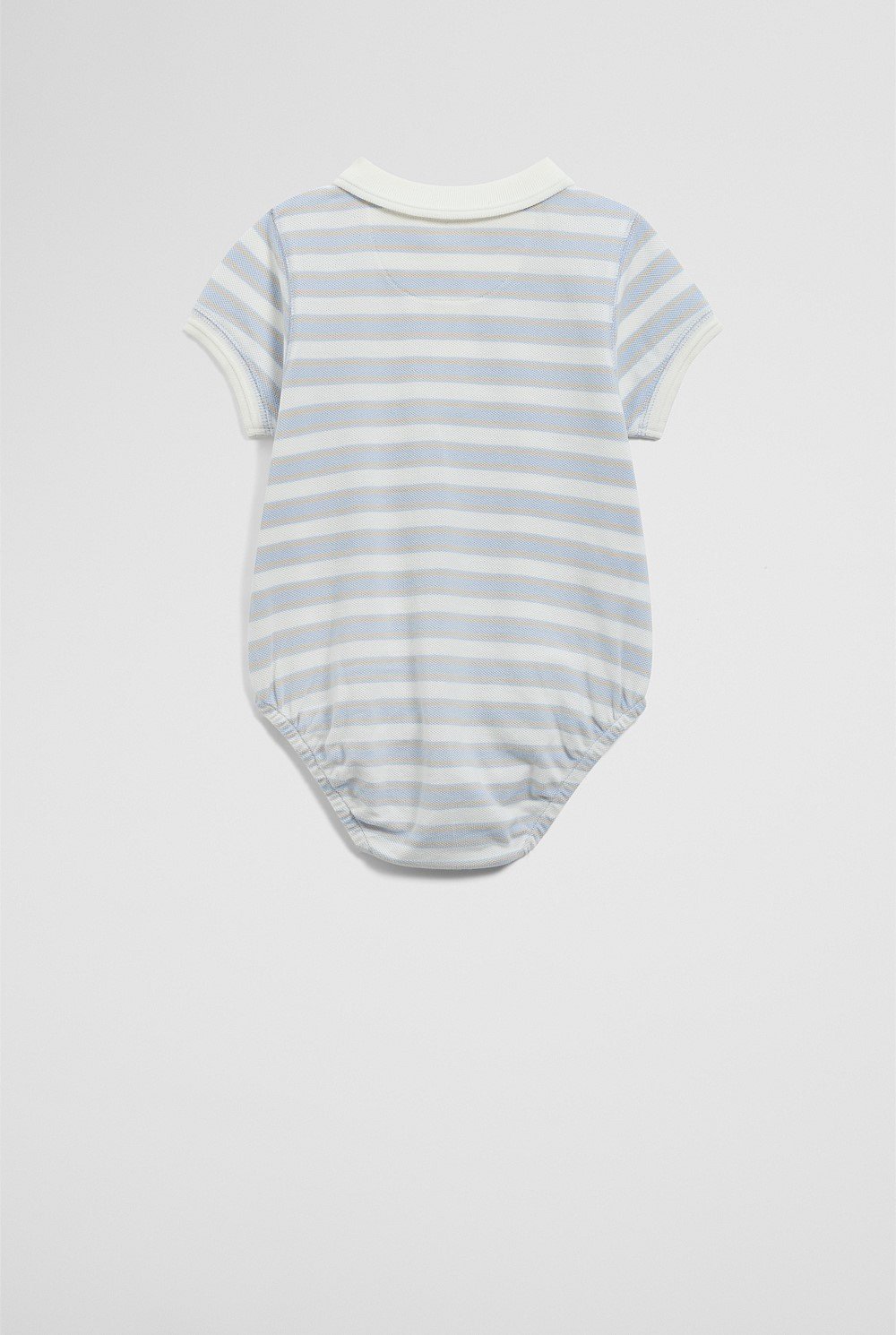 Organically Grown Cotton Stripe Polo Bodysuit