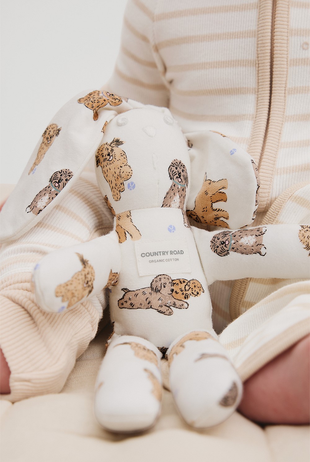 Organically Grown Cotton Dog Print Bunny