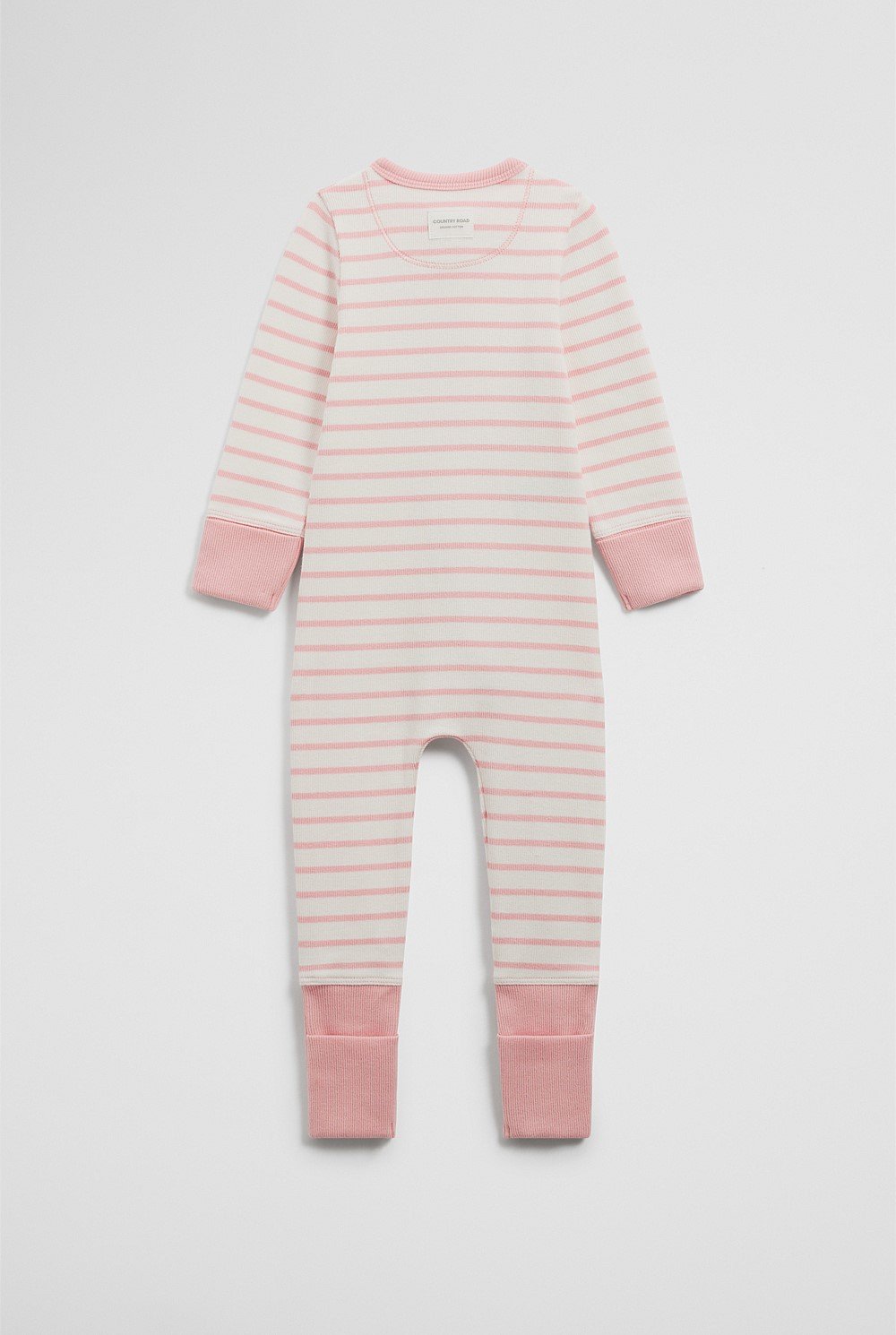 Organically Grown Cotton Stripe Rib Jumpsuit