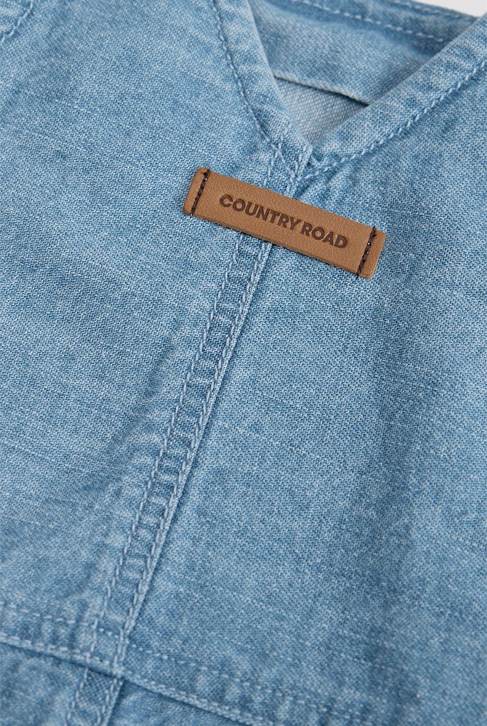 Denim Broderie Overall
