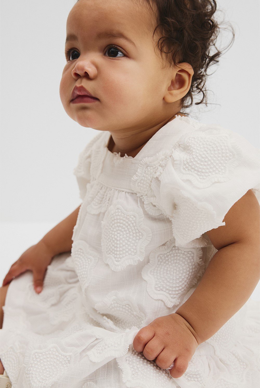 Organically Grown Cotton Embroidered Floral Dress