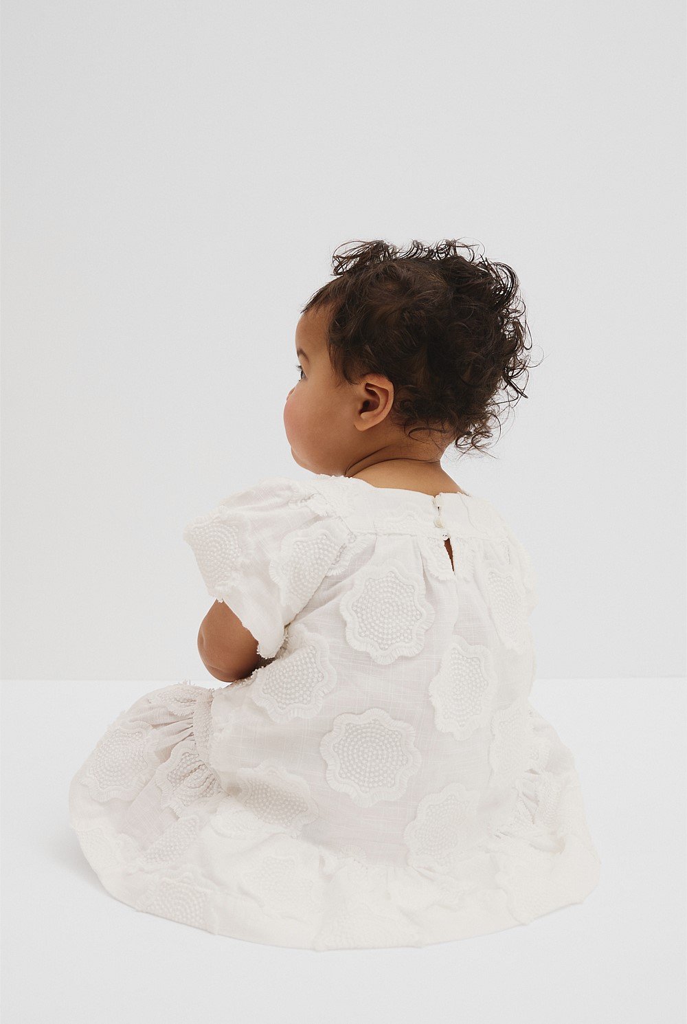 Organically Grown Cotton Embroidered Floral Dress