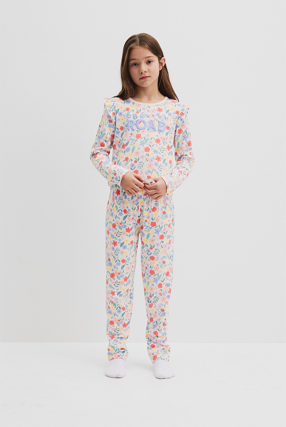 Australian Cotton Floral Frill Pyjama Set