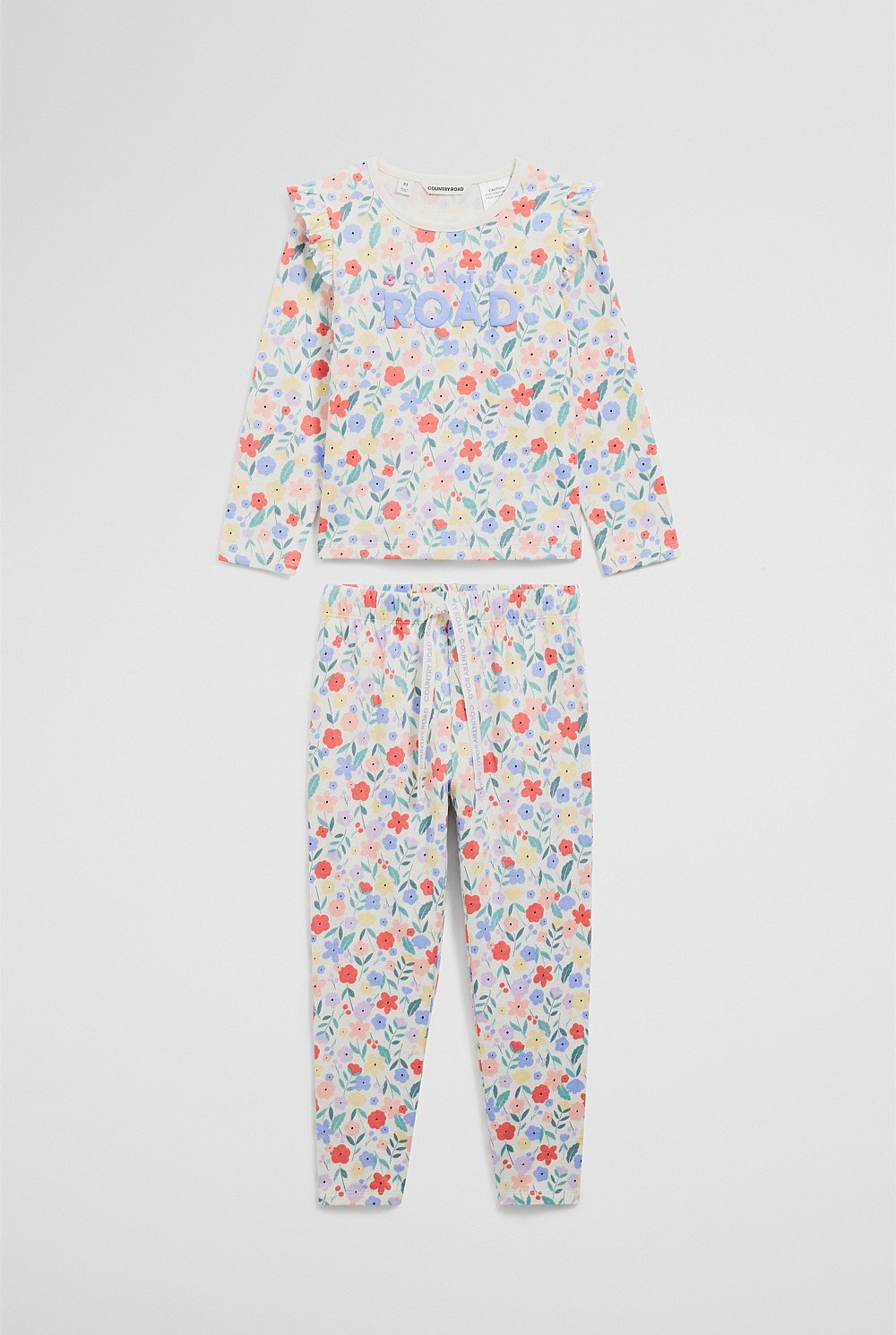 Australian Cotton Floral Frill Pyjama Set