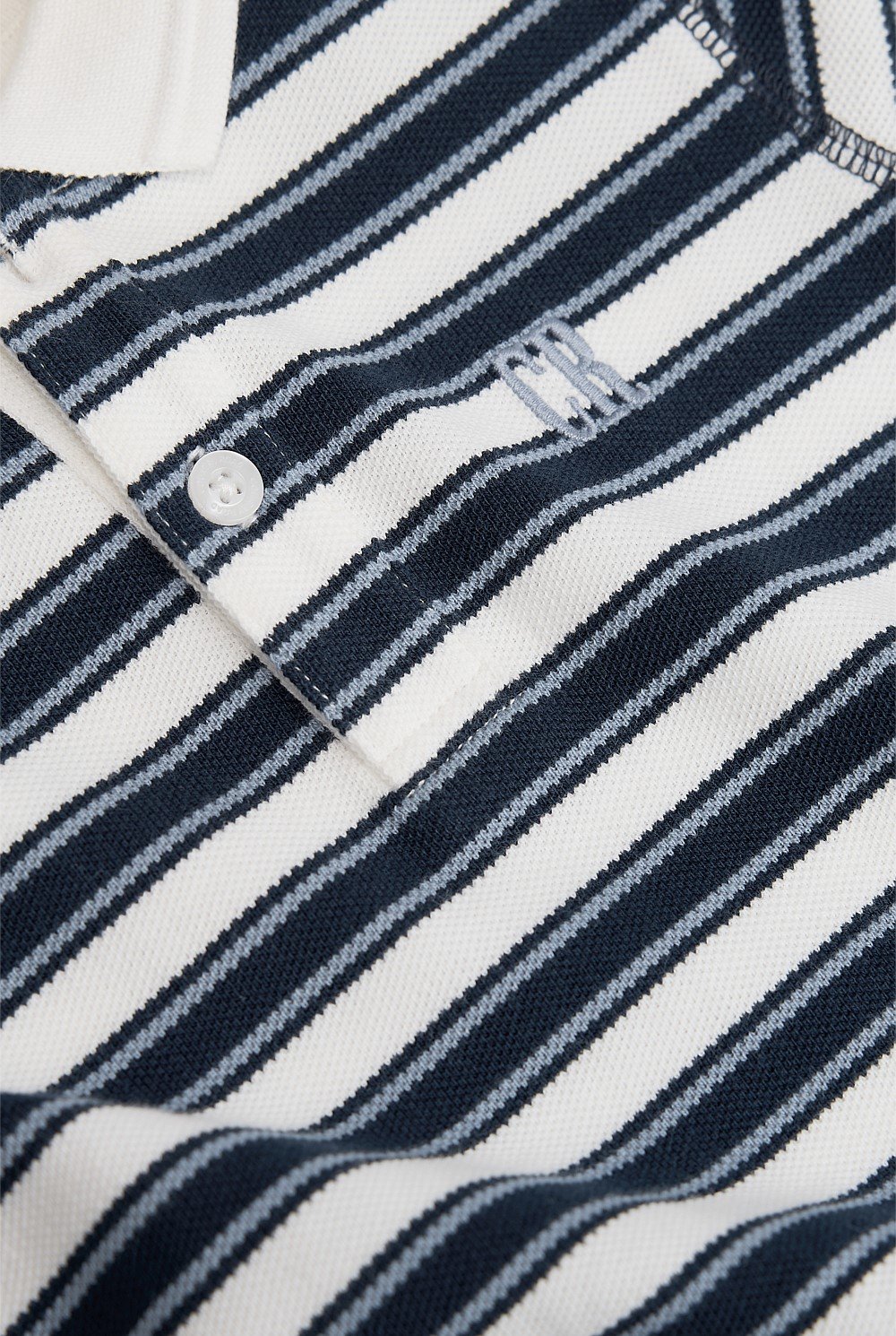Organically Grown Cotton Stripe Polo Bodysuit