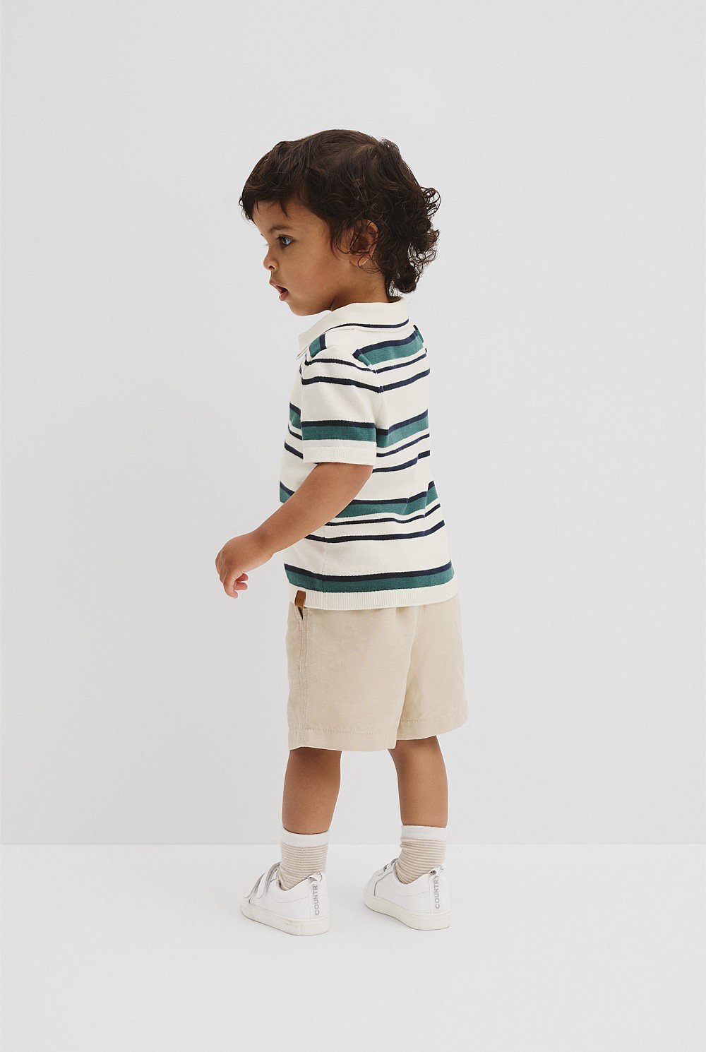 Organically Grown Cotton Stripe Knit Polo