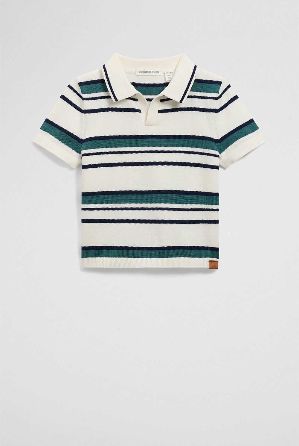 Organically Grown Cotton Stripe Knit Polo