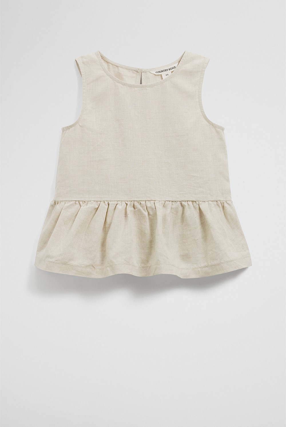 Organically Grown Linen Linen Ruffle Top