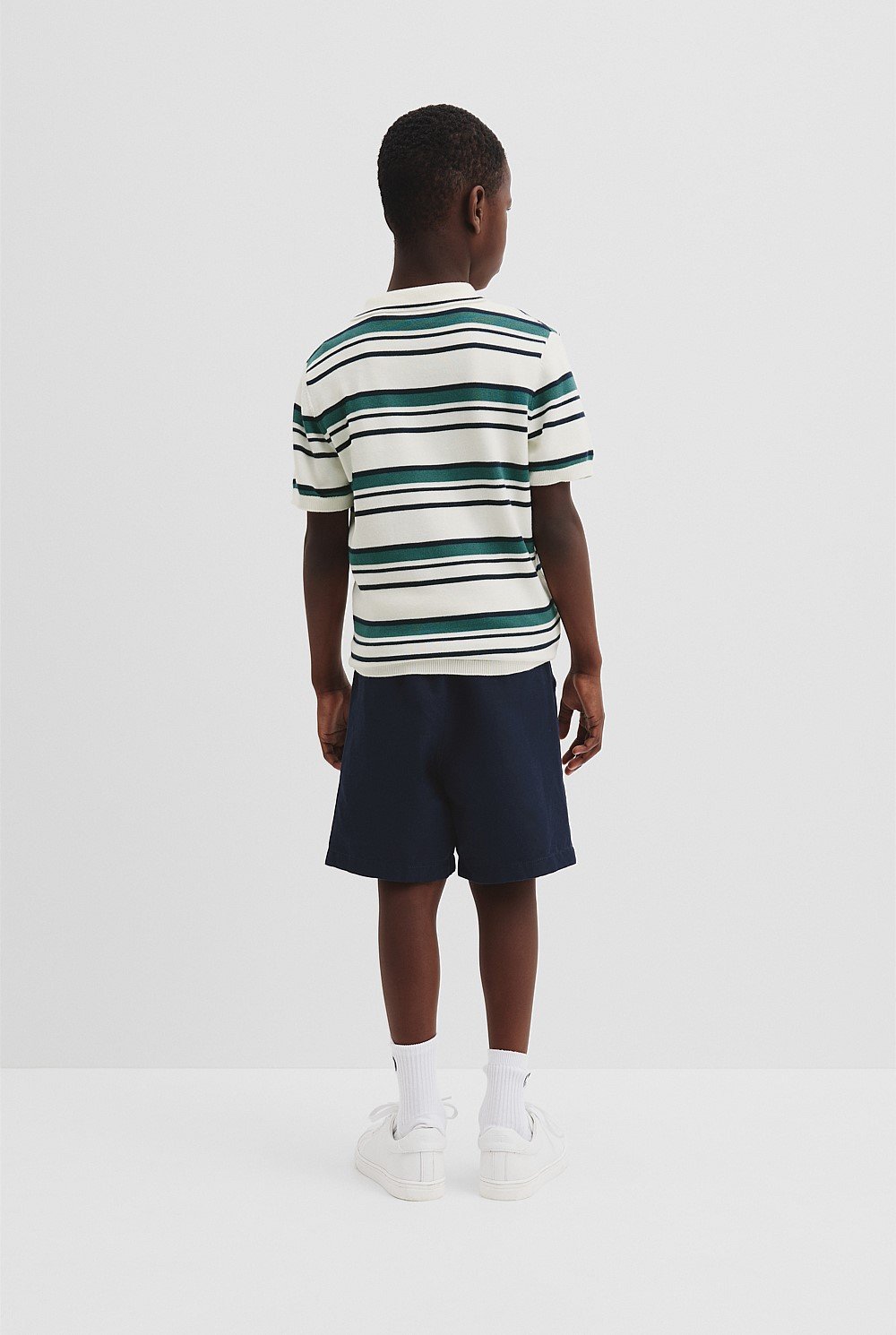 Stripe Knit Polo