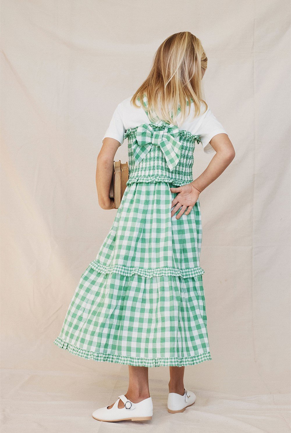 Gingham Midi Dress