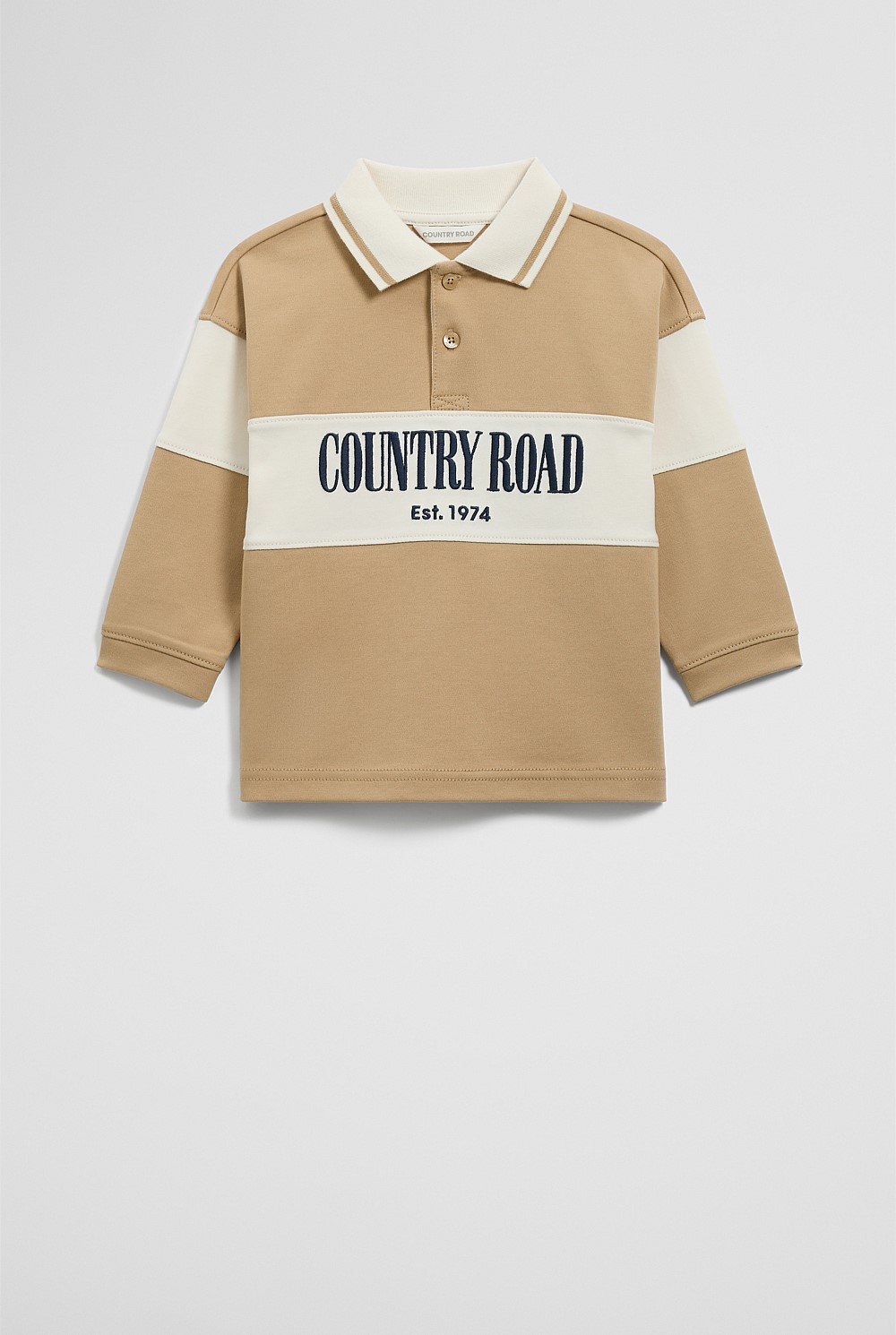 Organically Grown Cotton Logo Rugby T-Shirt