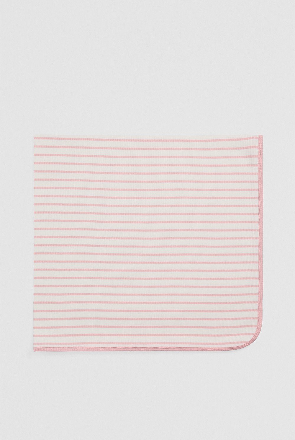 Organically Grown Cotton Stripe Rib Blanket