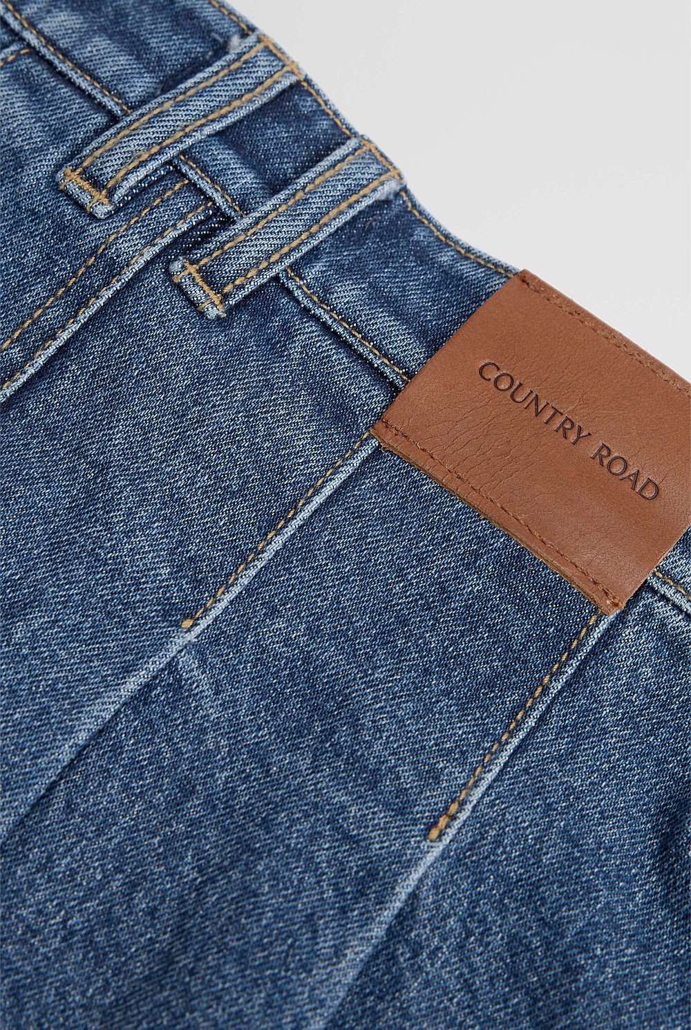 Denim Pleat Skirt