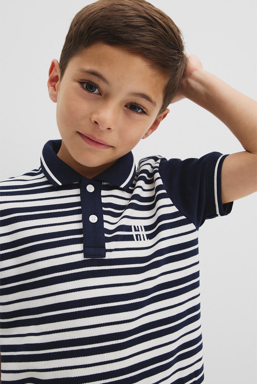 Organically Grown Cotton Logo Polo Shirt