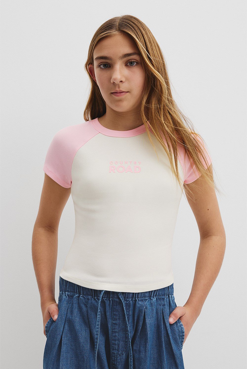 Teen Raglan Sleeve Logo T-Shirt
