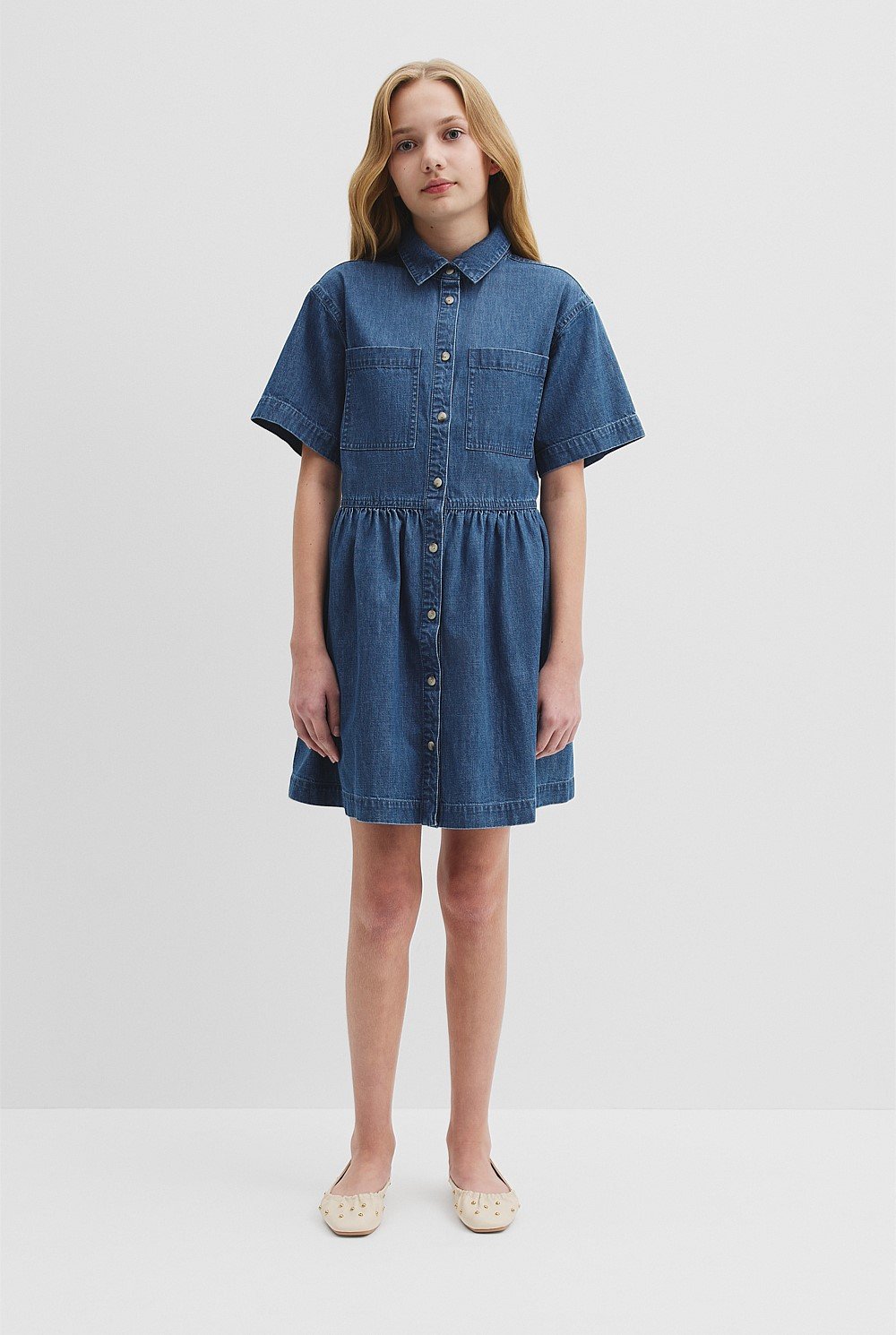 Chambray Mini Dress