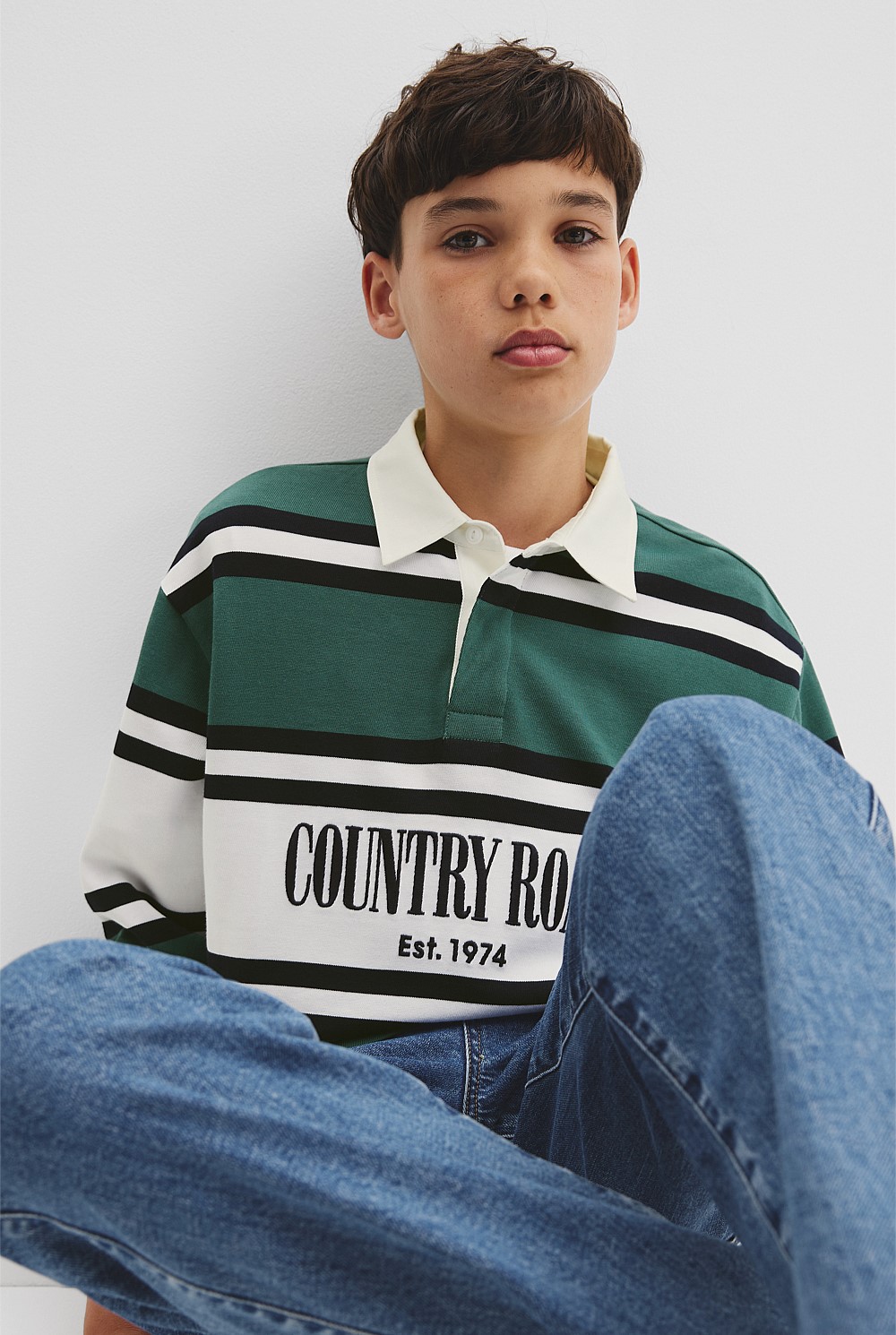 Teen Australian Cotton Panelled Rugby Shirt