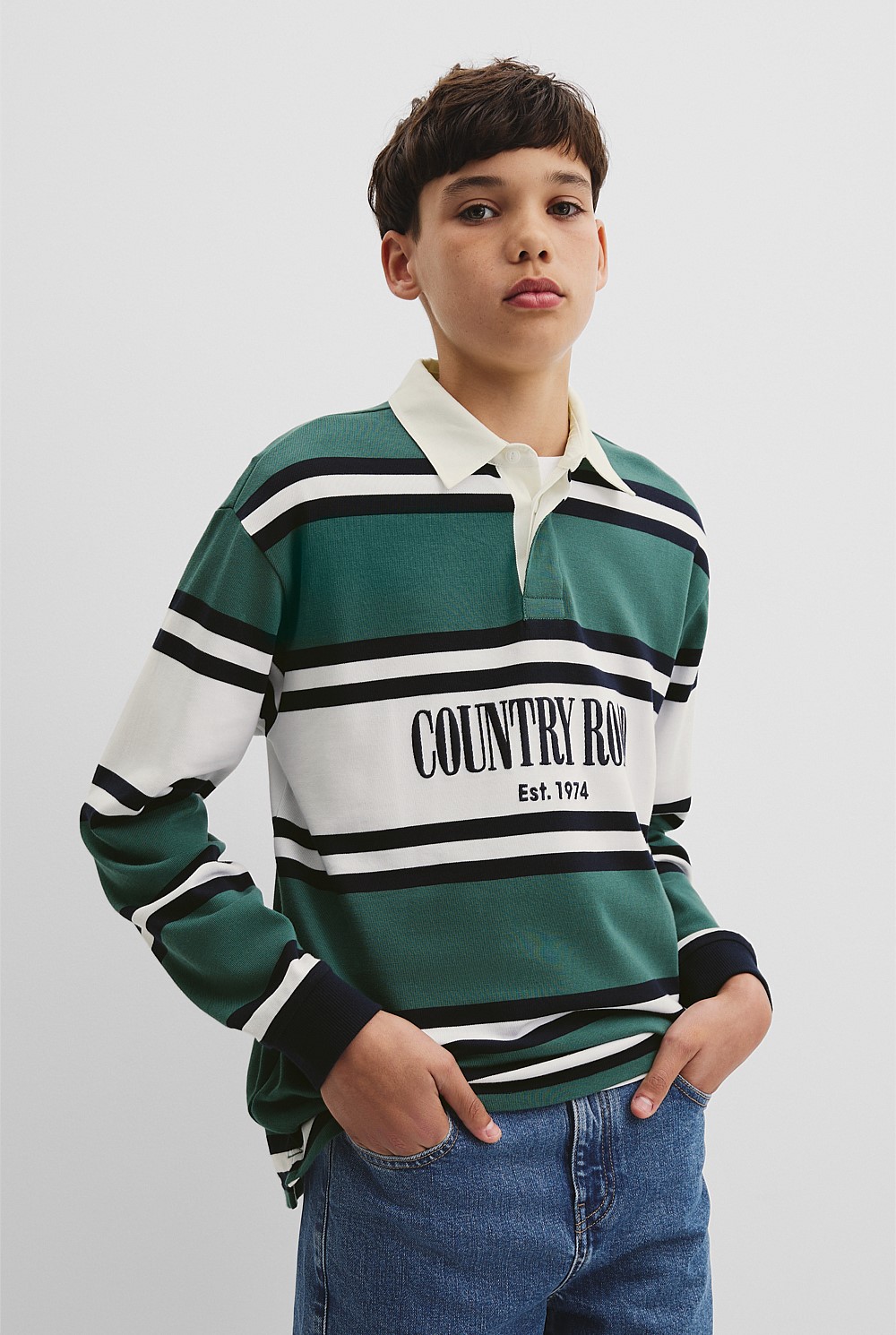 Teen Australian Cotton Panelled Rugby Shirt