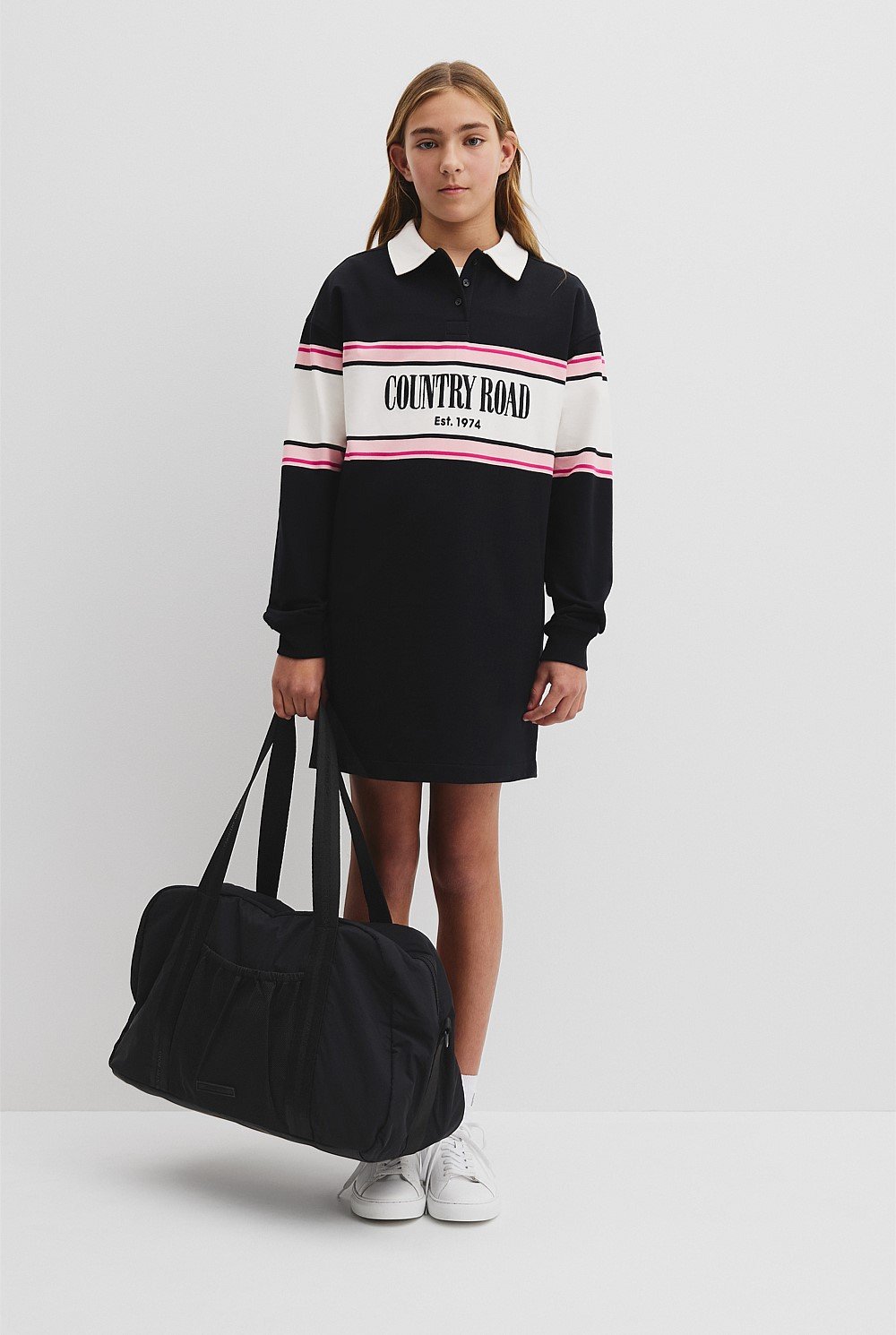 Teen Organically Grown Cotton Logo Rugby Dress