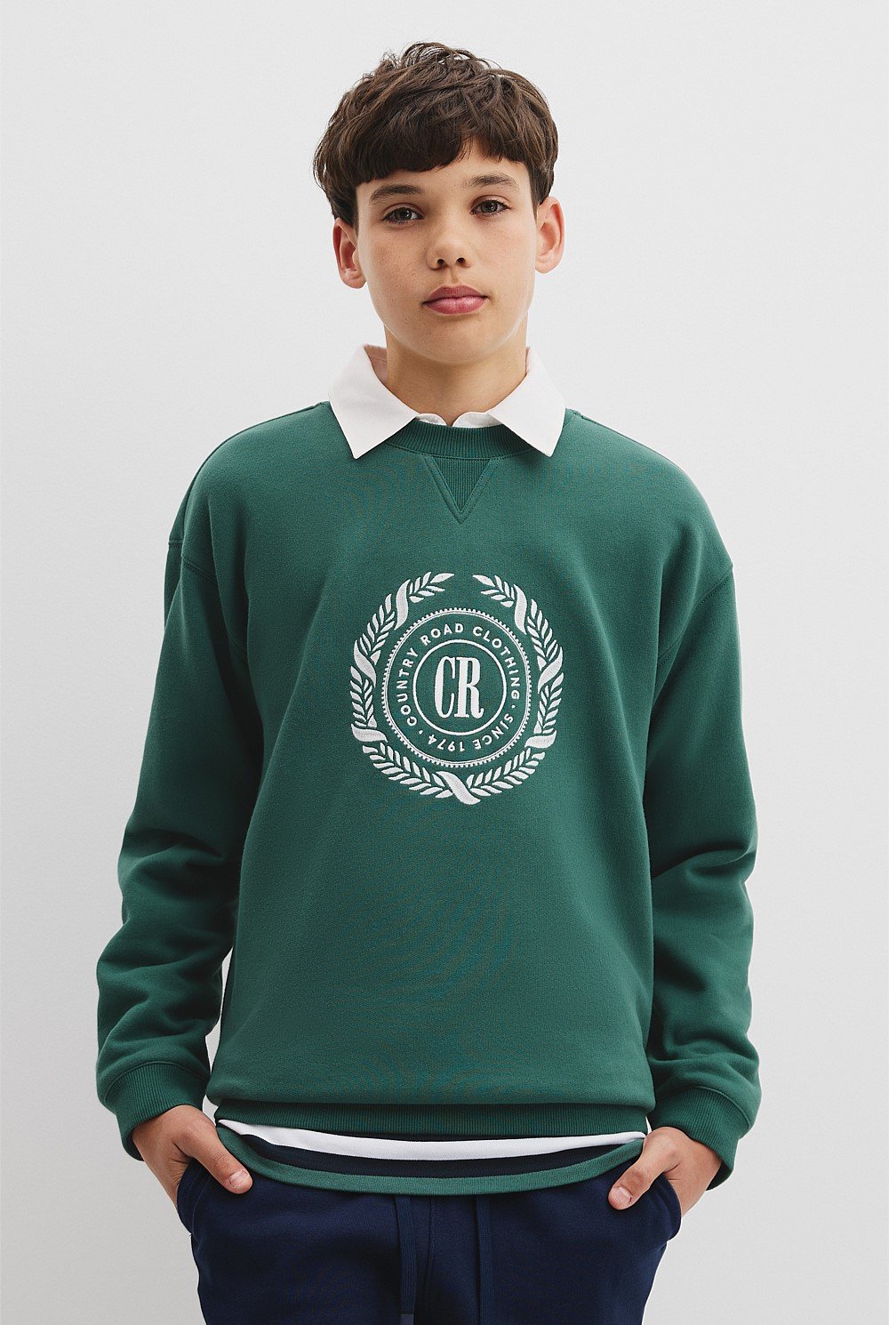 Teen Australian Cotton Logo Wreath Sweat