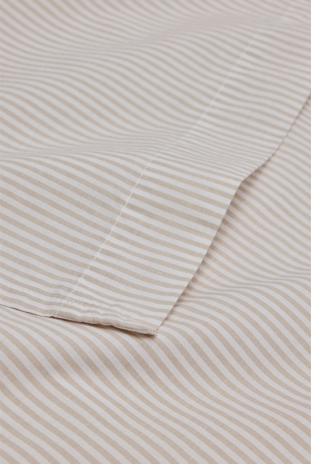Brae Australian Cotton Stripe King Flat Sheet