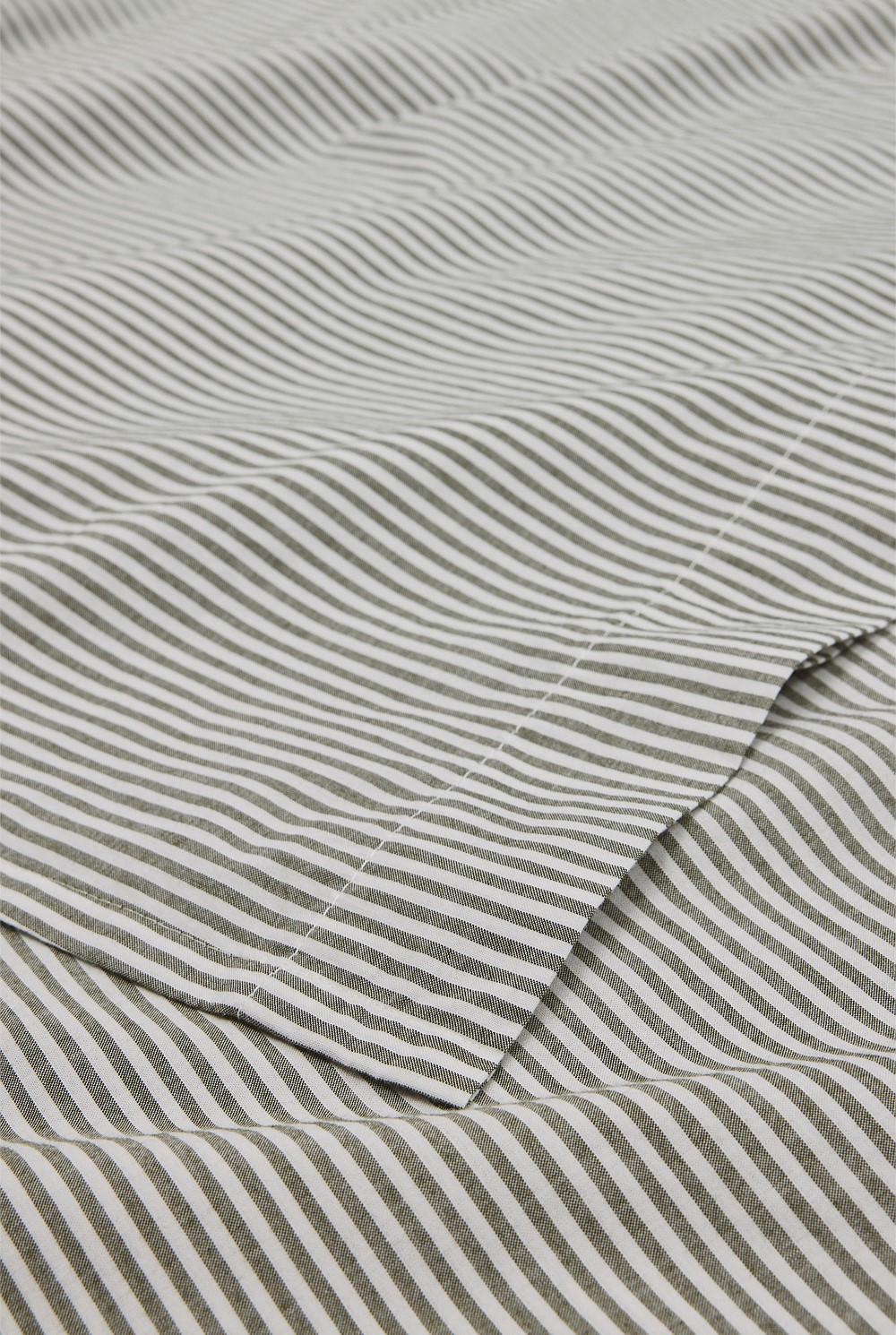 Brae Australian Cotton Stripe Queen Flat Sheet