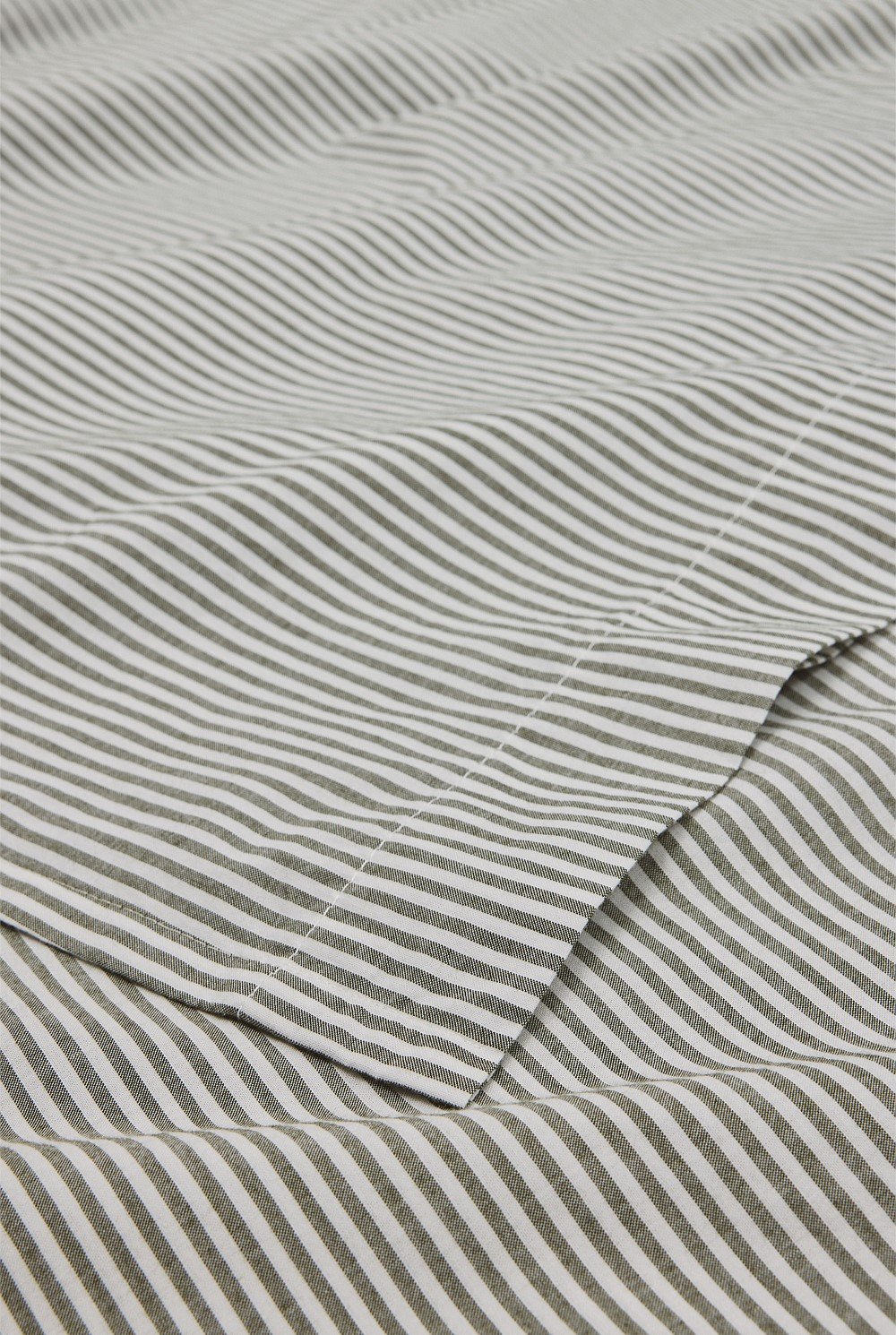 Brae Australian Cotton Stripe King Flat Sheet