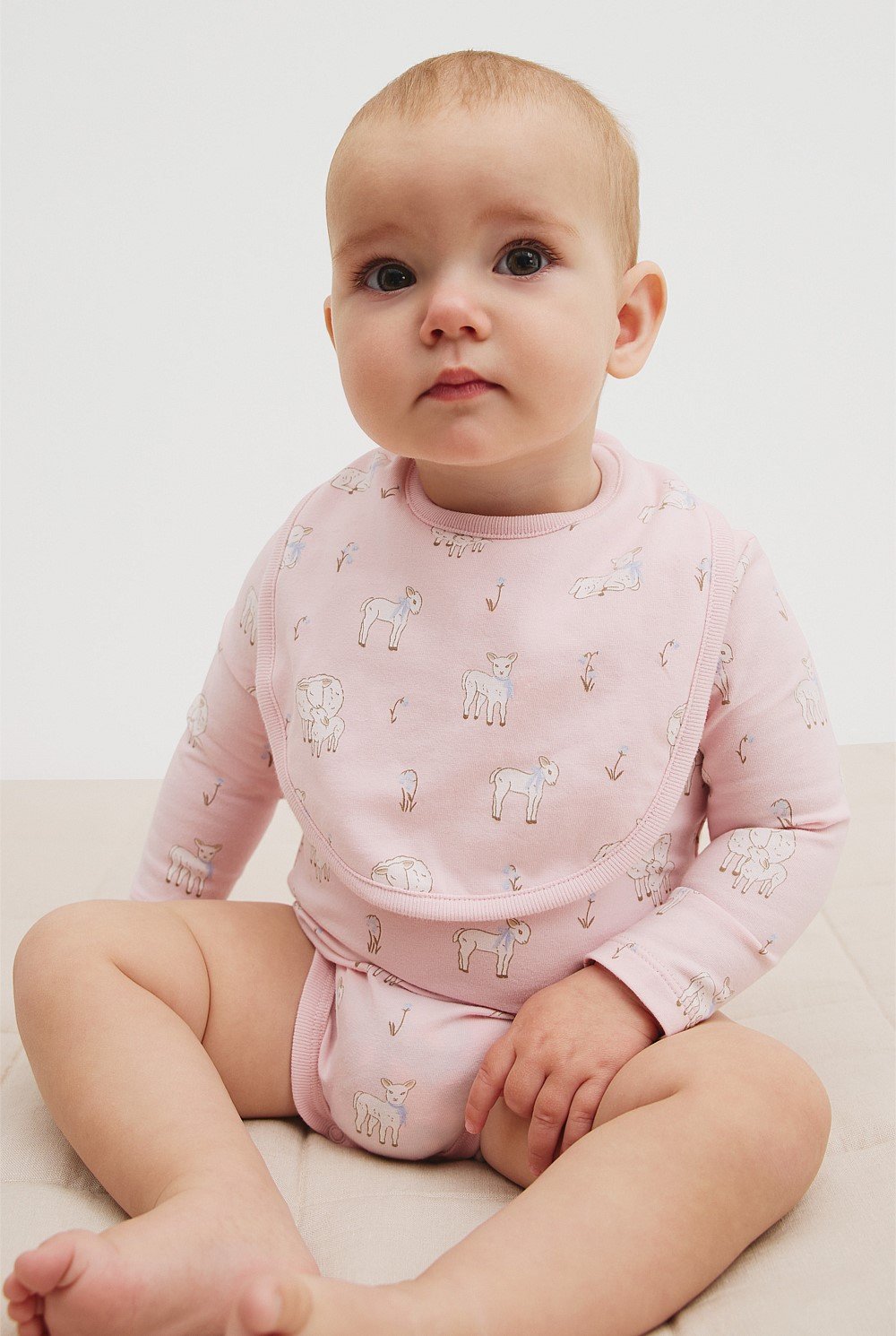 Lamb Print Bib
