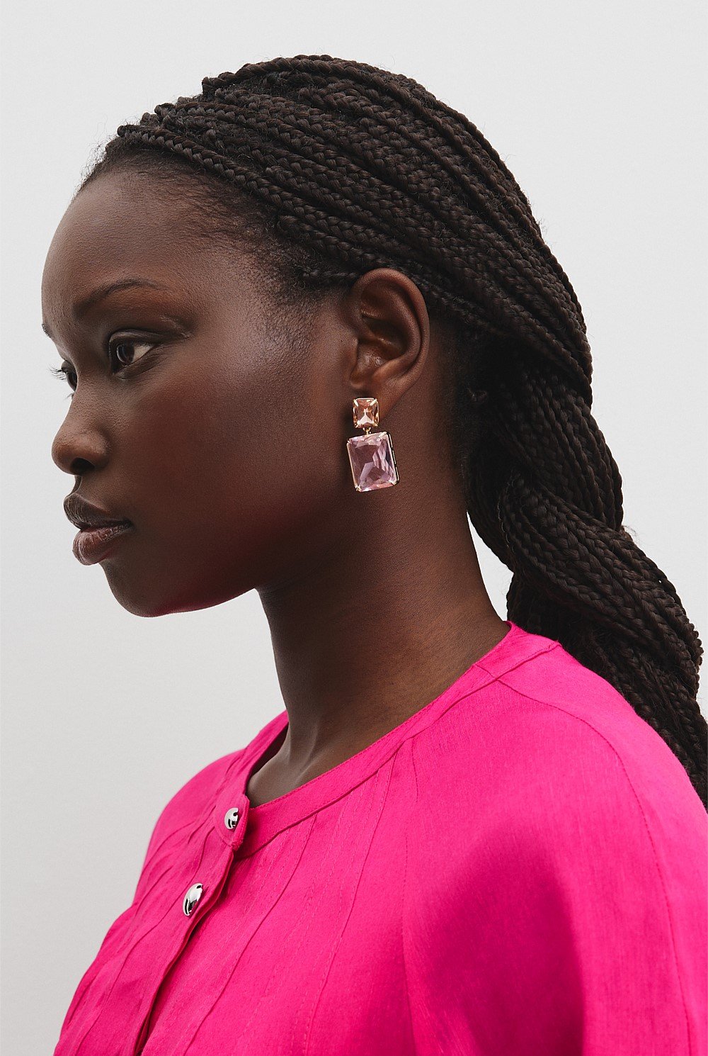 Crystal Drop Stud Earring