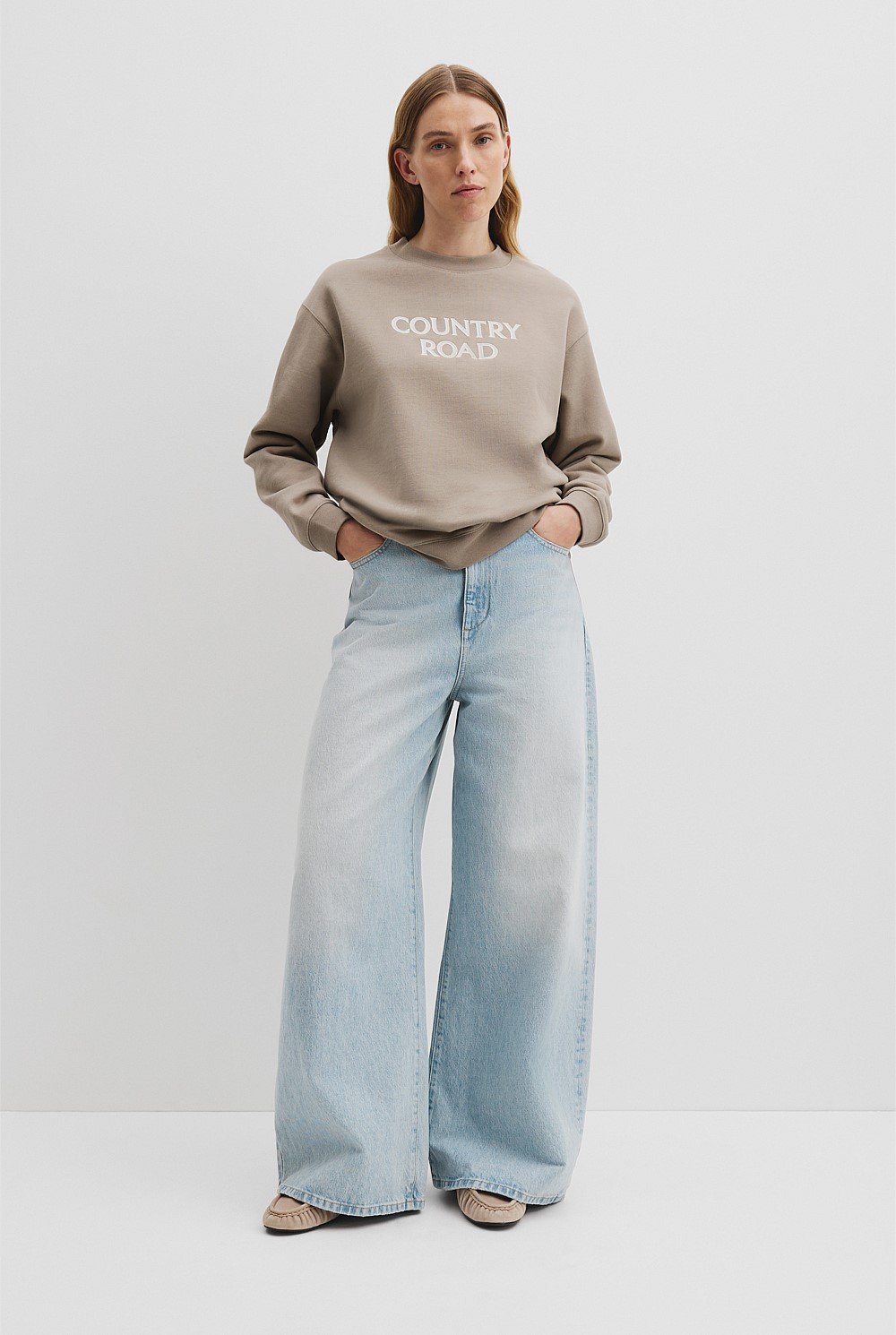 Australian Good Earth Cotton Monogram Sweat