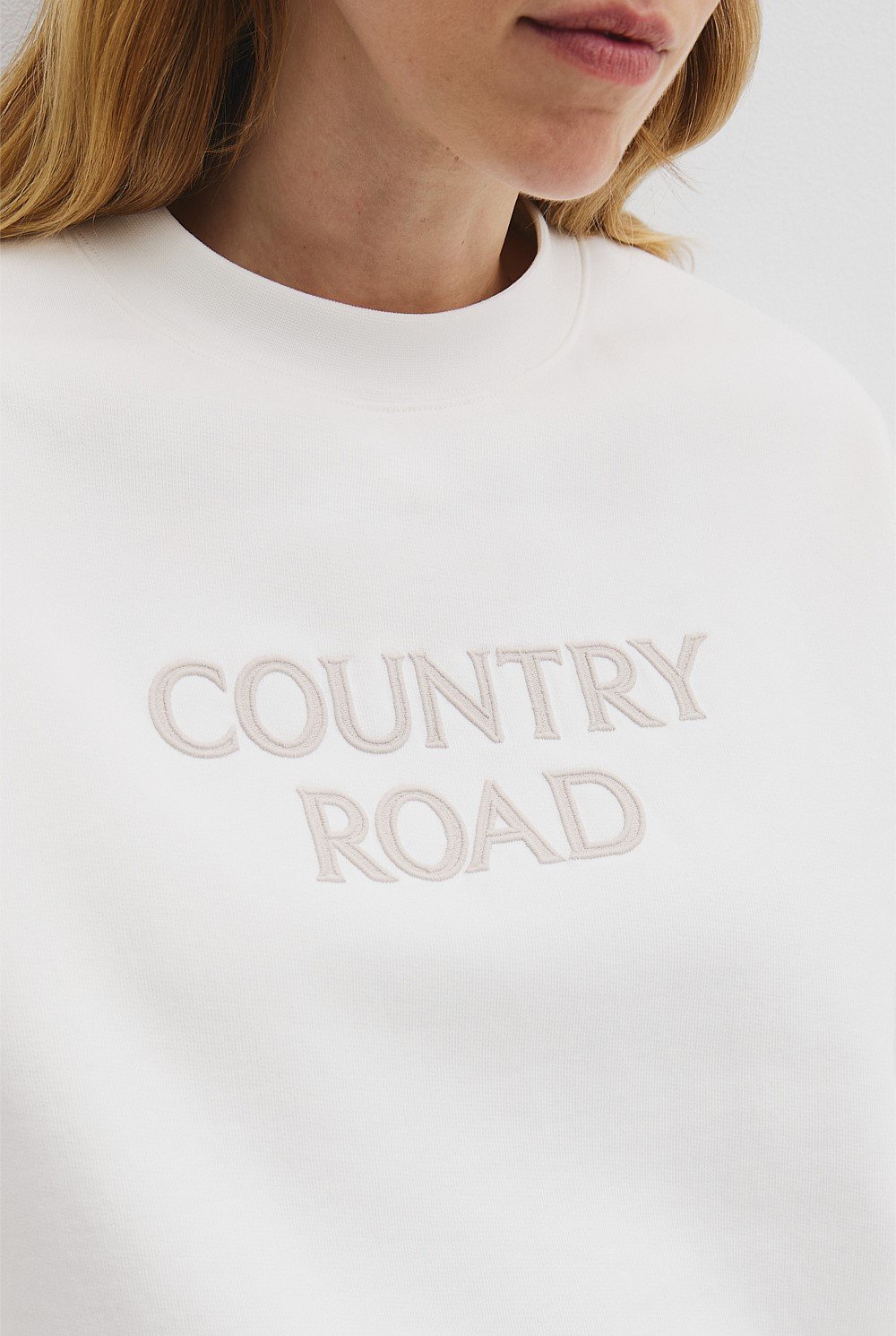 Australian Good Earth Cotton Monogram Sweat